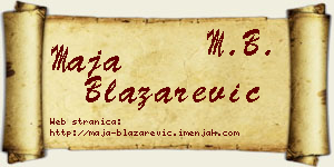 Maja Blažarević vizit kartica